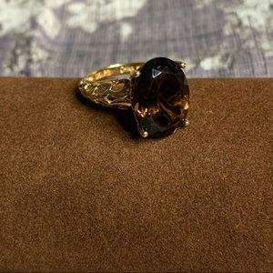 Lirm 925 Sterling Silver Stone Vintage Ring